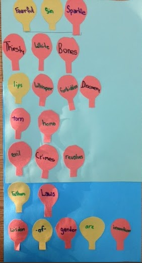 Found Poems from 6th Graders